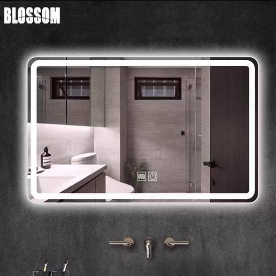 Smart Glass Vanity Furniture LED-Badezimmerwandspiegel mit Beleuchtung